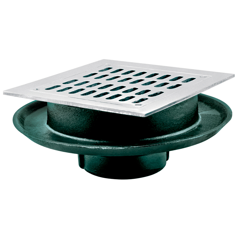 Coladera de Rejilla Cuadrada de Acero Inoxidable con Campana – Bedon