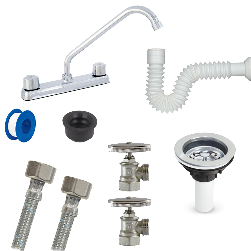 Kit de Instalación para Fregadero Sencillo con Mezcladora – Bedon